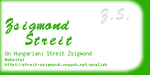 zsigmond streit business card